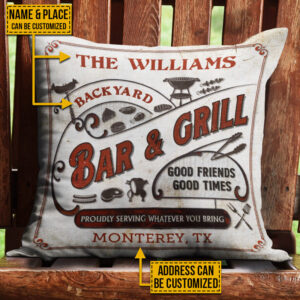 Personalized Grilling Proudly Serving You Bring Customized Pillow