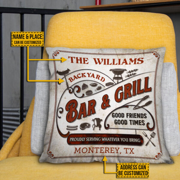 Personalized Grilling Proudly Serving You Bring Customized Pillow