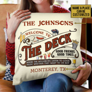 Personalized Deck Grilling Red Listen To The Good Music Custom Pillow