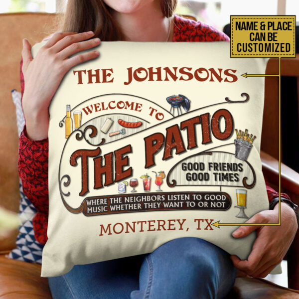 Personalized Patio Grilling Red Listen To The Good Music Custom Pillow