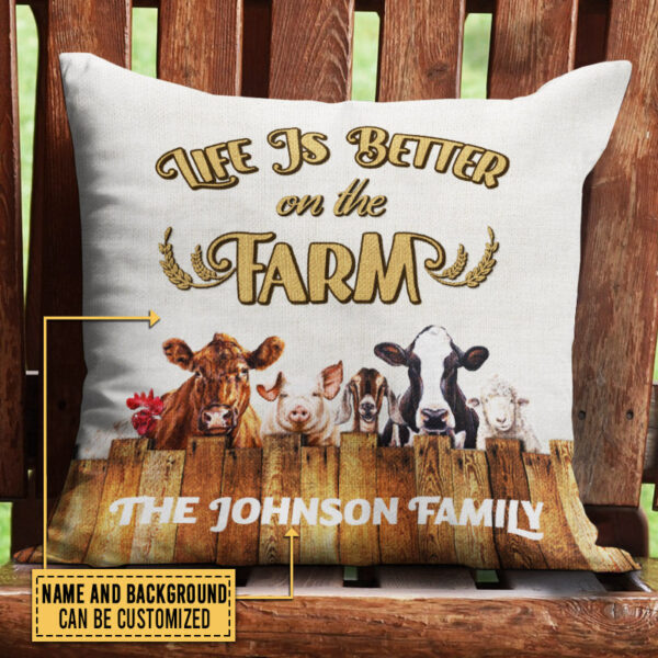 Personalized Farm Better On The Farm Custom Pillow