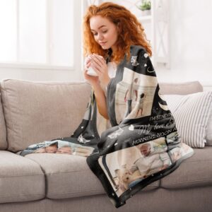 A Hug From Heaven Memorial Gift - Personalized Memory Photo Blanket