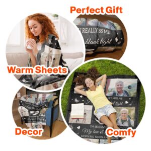 A Hug From Heaven Memorial Gift - Personalized Memory Photo Blanket