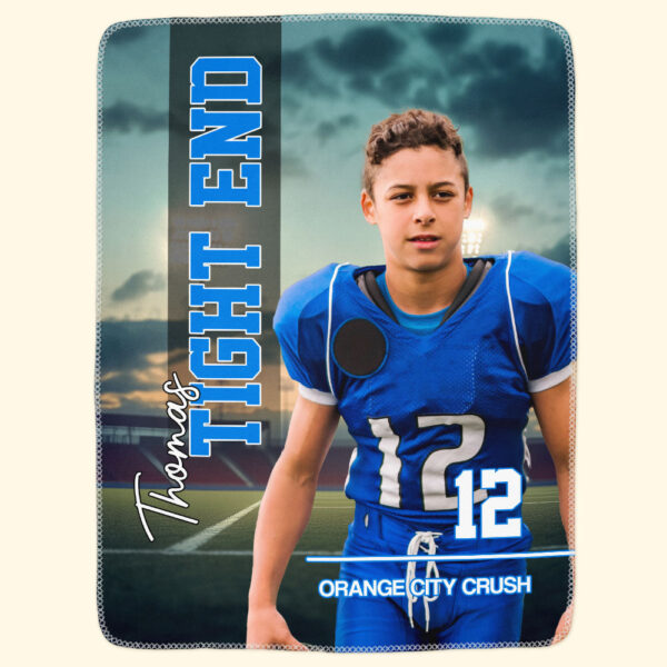 Sport Lovers - Basketball, Football, Baseball, Soccer, Softball Boy, Girls - Personalized Photo Blanket