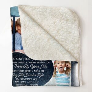 Hugs From Heaven - Personalized Memory Photo Blanket