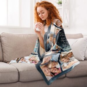 Hugs From Heaven - Personalized Memory Photo Blanket