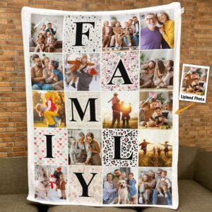 Family Photo Collage - Personalized Family Photo Blanket