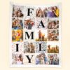 Family Photo Collage - Personalized Family Photo Blanket