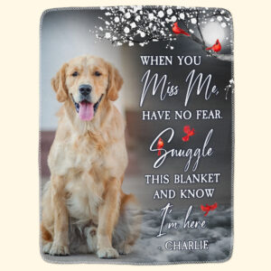 Snuggle This Blanket Memorial Pet Loss - Personalized Photo Blanket